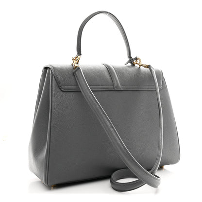 Celine Grained Calfskin Medium 16 Top Handle Bag Grey 2 of 10
