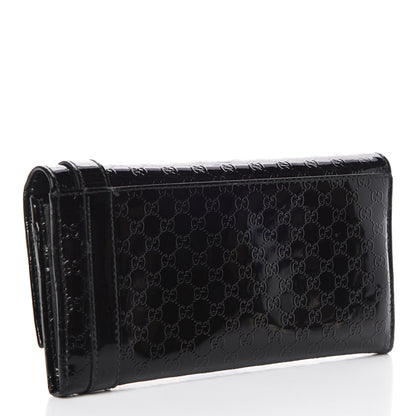 Gucci Patent Microguccissima Nice Wallet Black 3 of 12