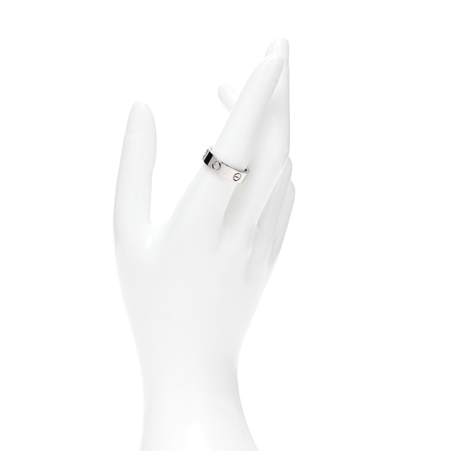 Cartier 18K White Gold 5.5mm LOVE Ring 56 7.75 2 of 5