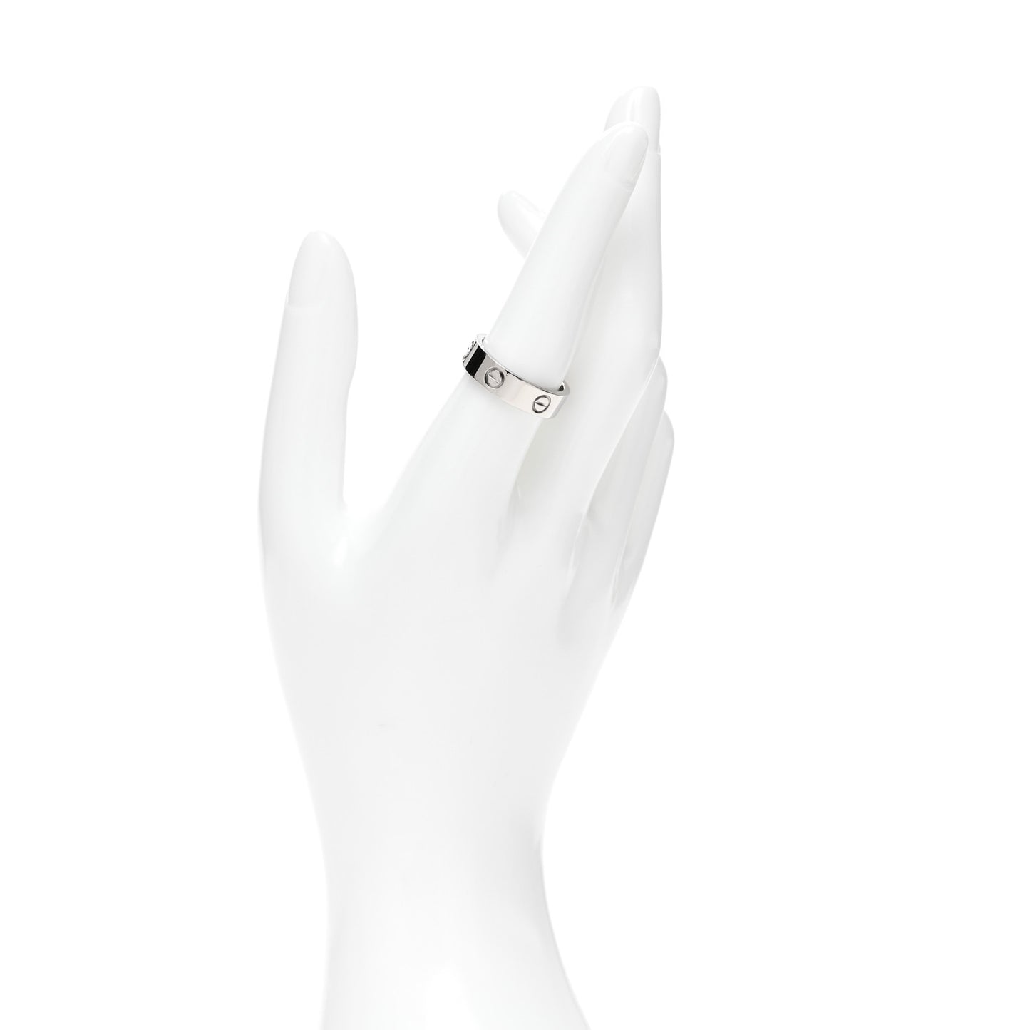 18K White Gold 5.5mm LOVE Ring 56 7.75