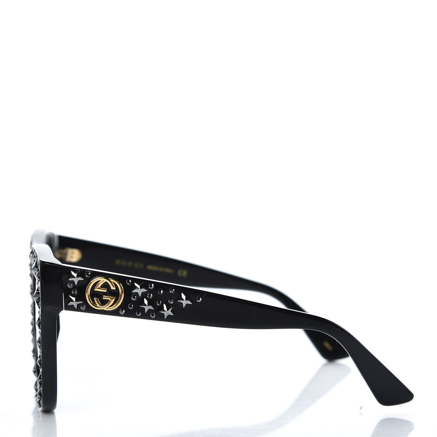 Acetate Stars Cat Eye Sunglasses GG0116S Black