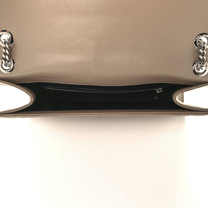 Saint Laurent Grain De Poudre Large Tri-Quilt Monogram Satchel Dark Beige 4 of 12