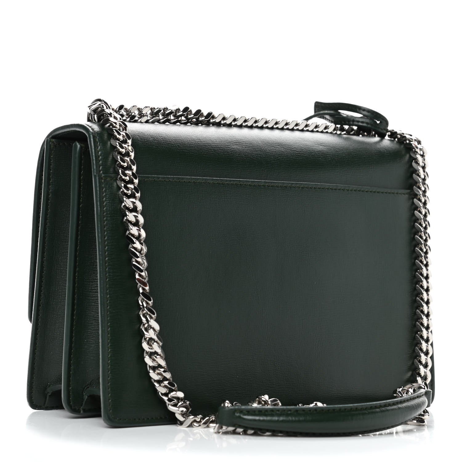 Saint Laurent Calfskin Medium Monogram Sunset Dark Green 2 of 4