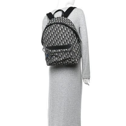Christian Dior Oblique Calfskin Rider Backpack Beige Black 2 of 10