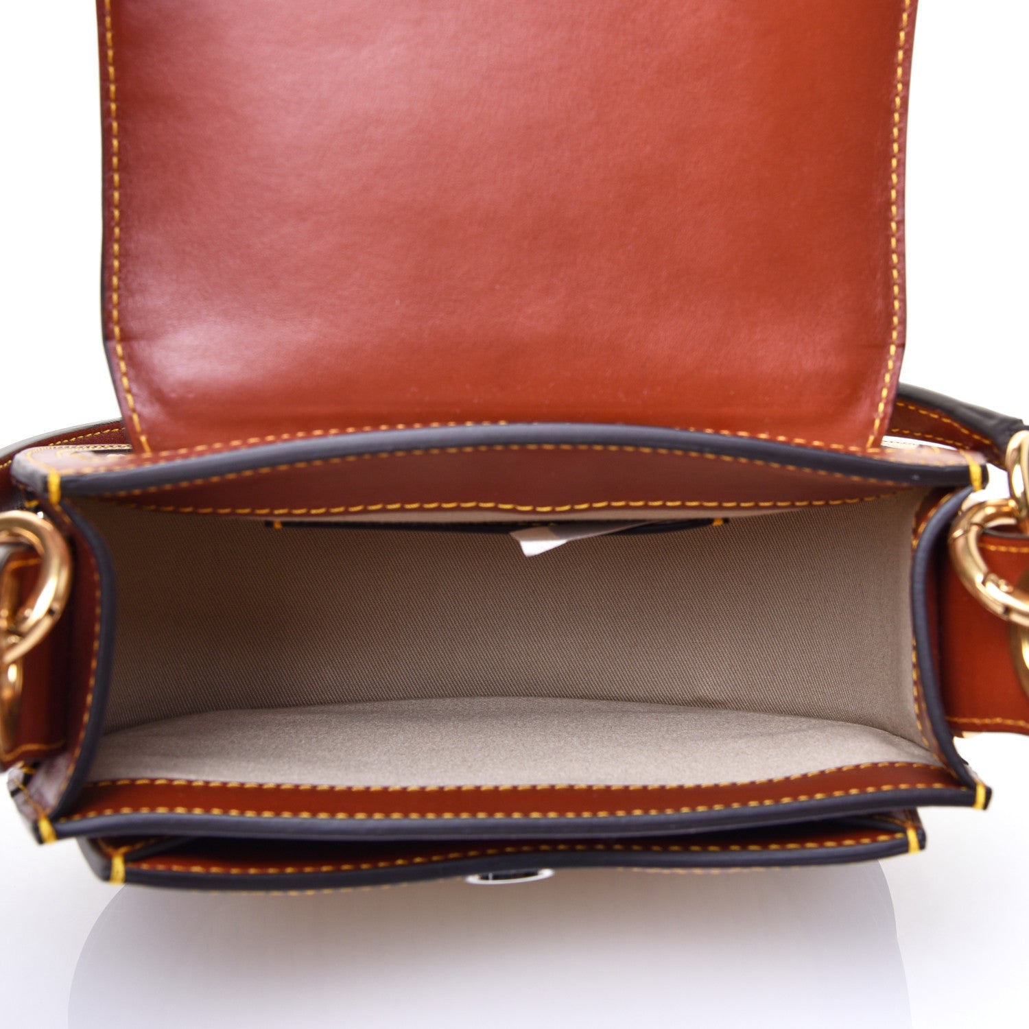 Chloe Calfskin Raffia Embroidered Small Tess Bag Sepia Brown 5 of 10