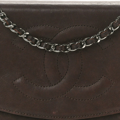 Chanel Lambskin Timeless CC Wallet on Chain WOC Dark Brown 8 of 13