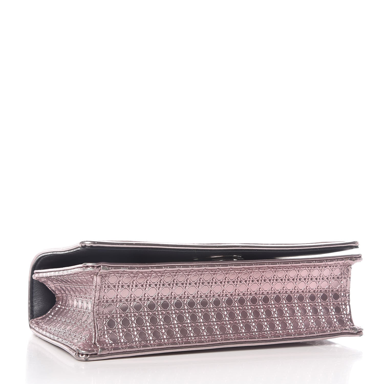 Christian Dior Metallic Patent Micro-Cannage Mini Diorama Flap Bag Hyper Pink 4 of 14