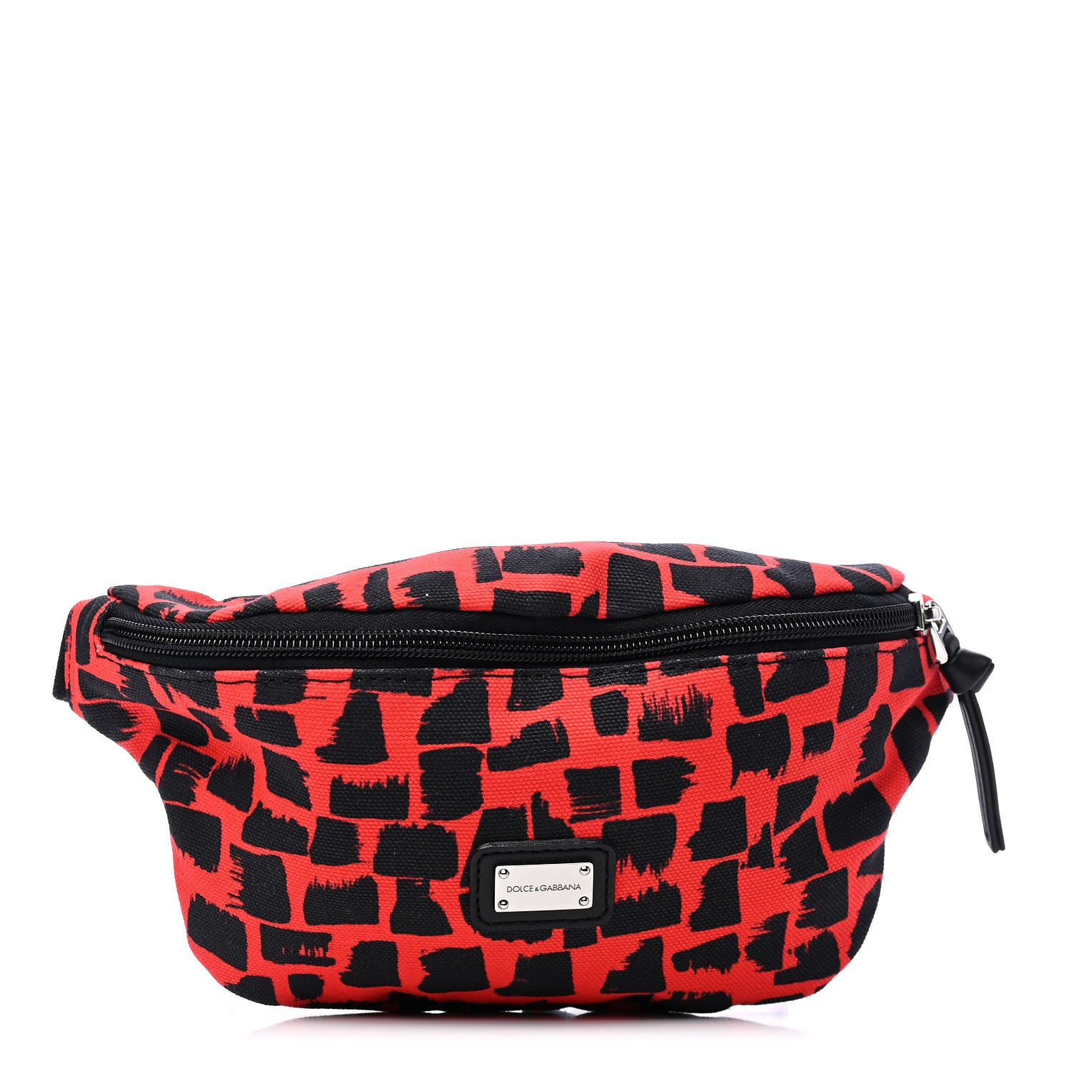 Dolce & Gabbana Canvas Belt Bag Red Black 1 of 4