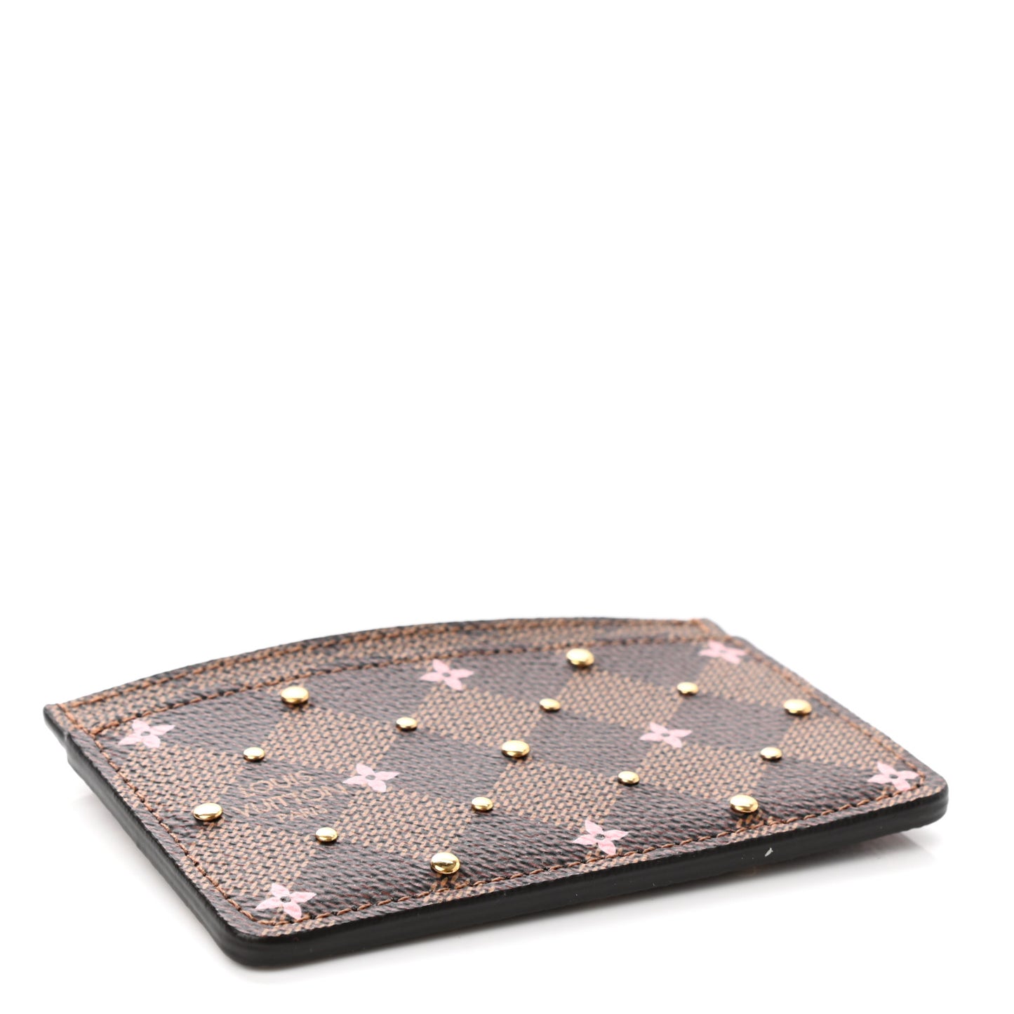Damier Ebene Studded Card Holder
