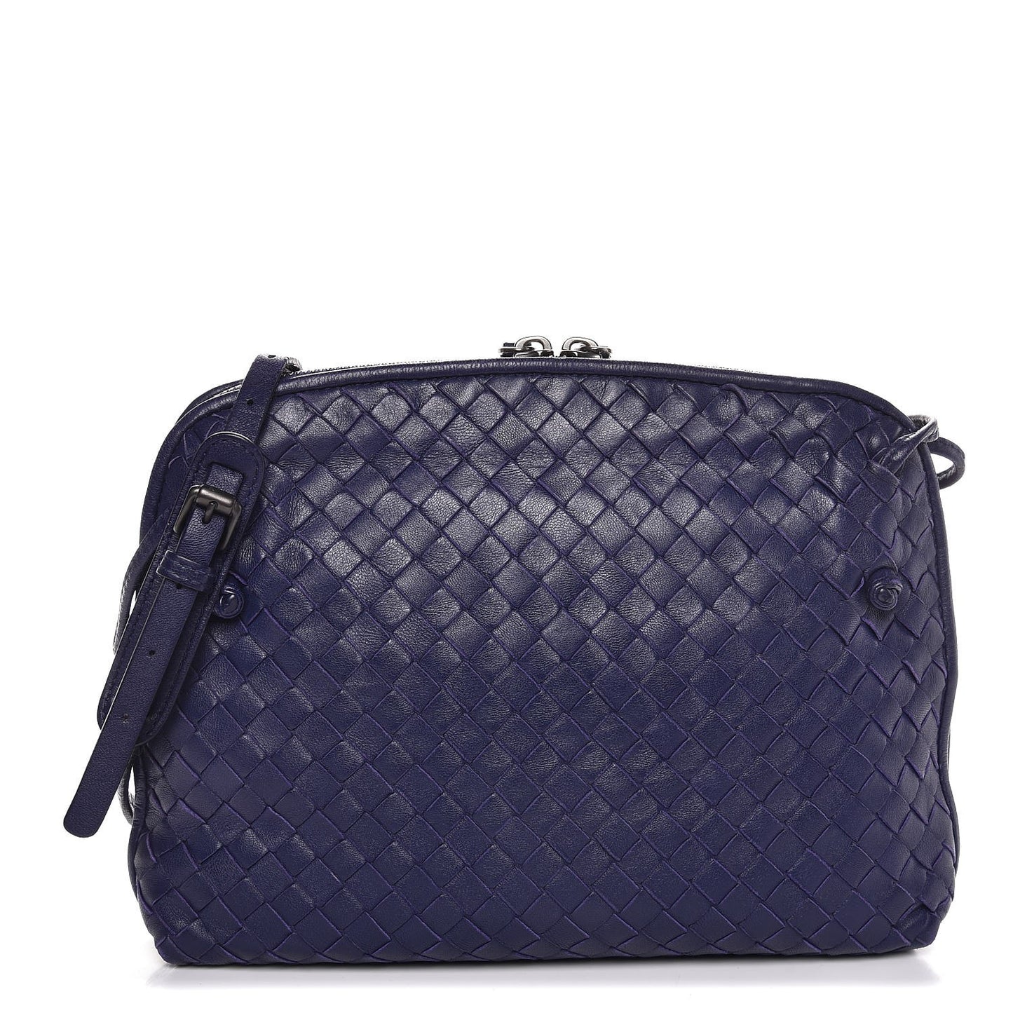 Nappa Intrecciato Pillow Crossbody Messenger Atlantic