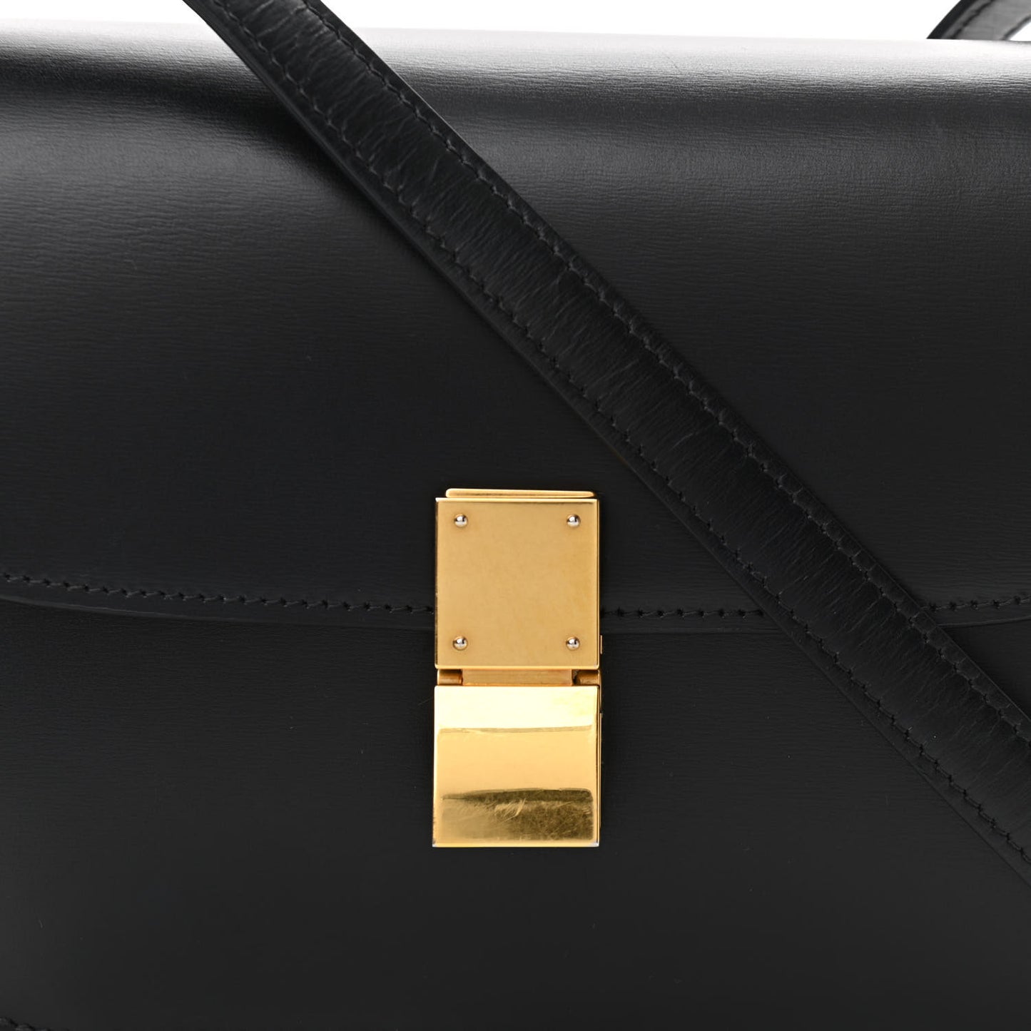 Box Calfskin Teen Classic Box Flap Bag Black