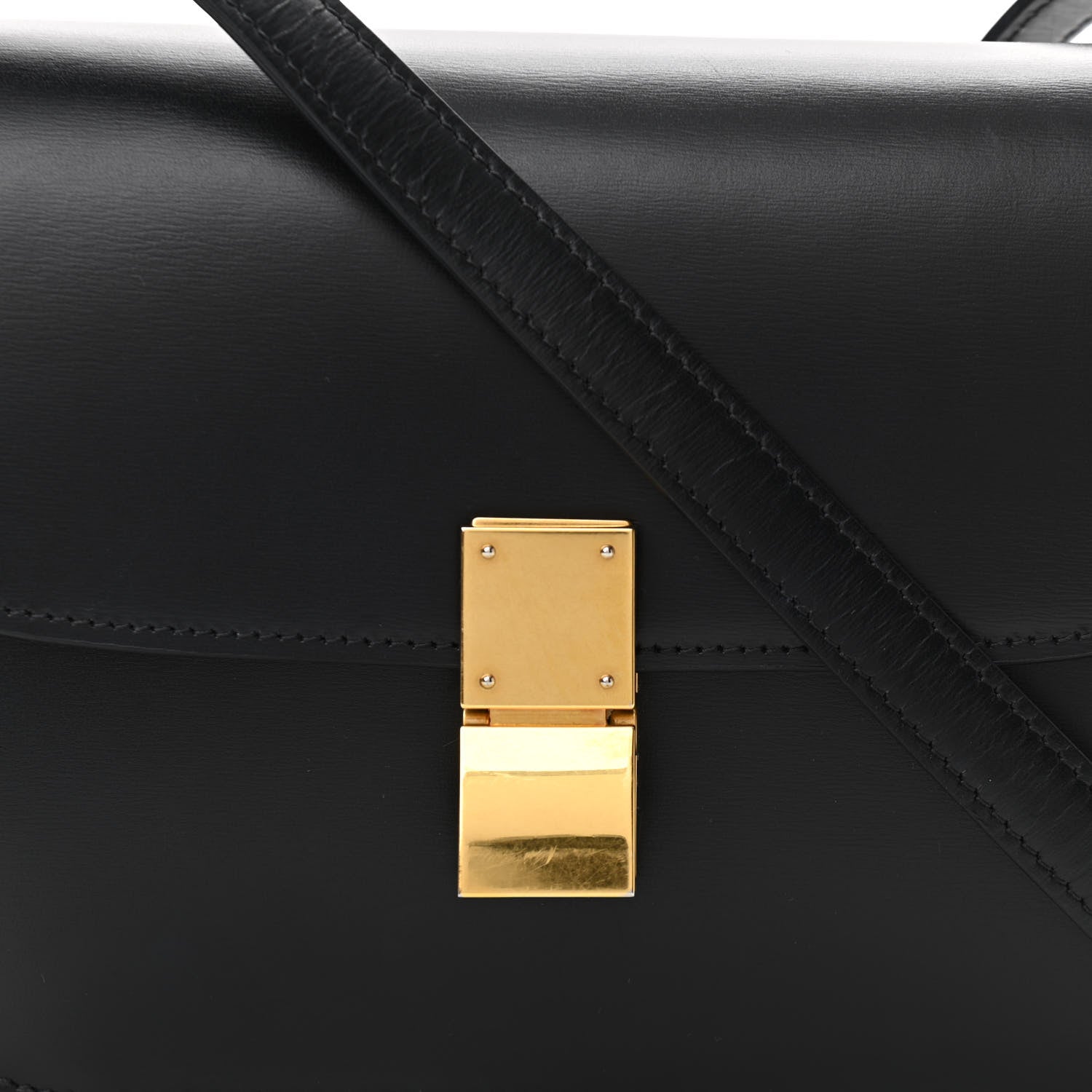 Celine Box Calfskin Teen Classic Box Flap Bag Black 7 of 9