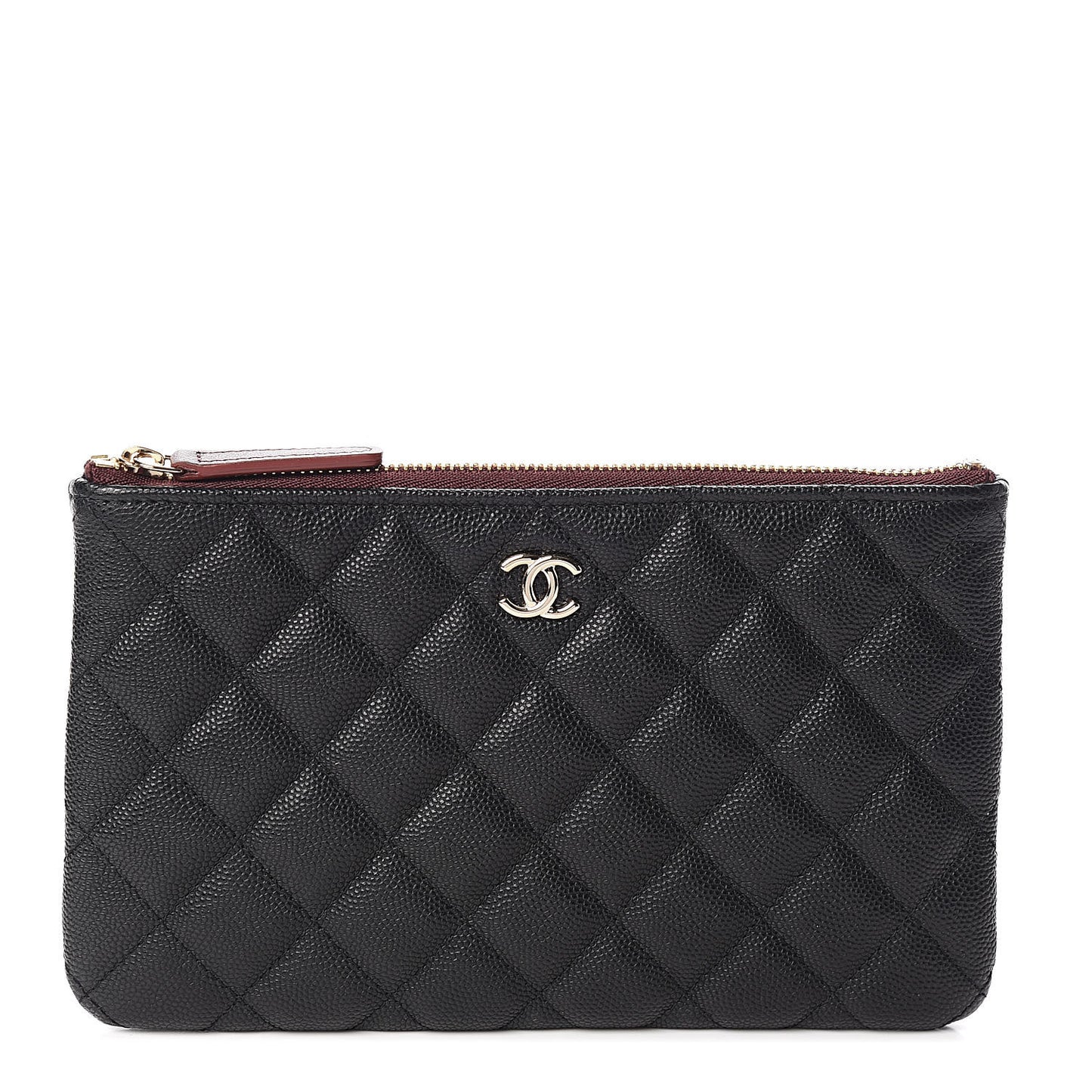Caviar Quilted Small Pouch Black