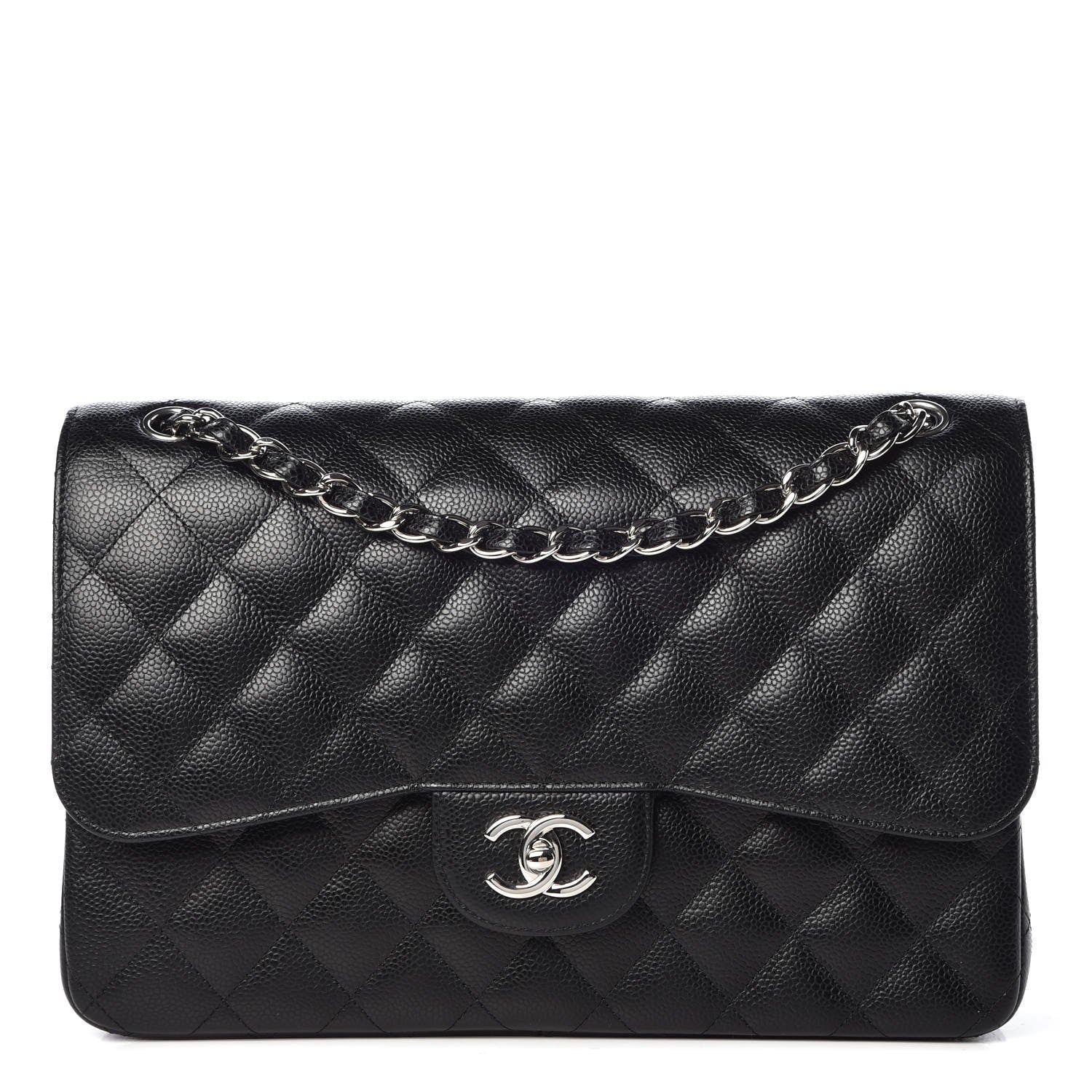 Chanel Caviar Quilted Jumbo Double Flap Black 1 of 7