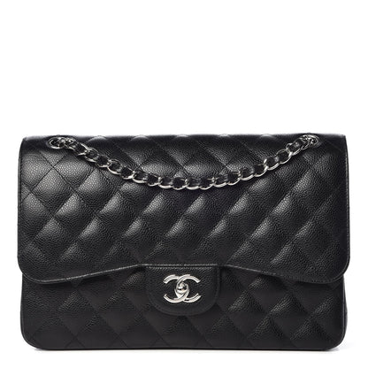 Chanel Caviar Quilted Jumbo Double Flap Black 1 of 7