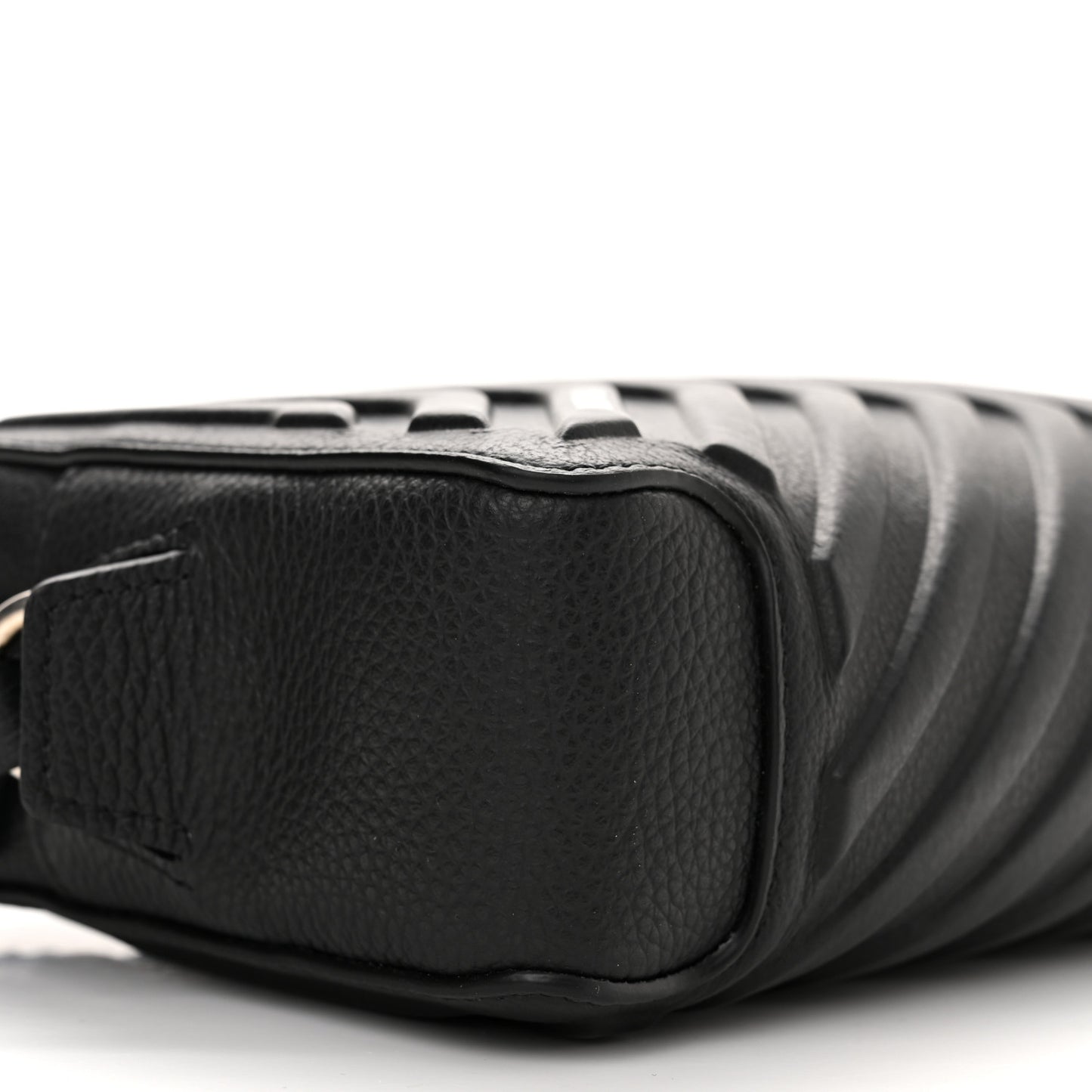 Grained Calfskin Embossed Car Camera Bag Black