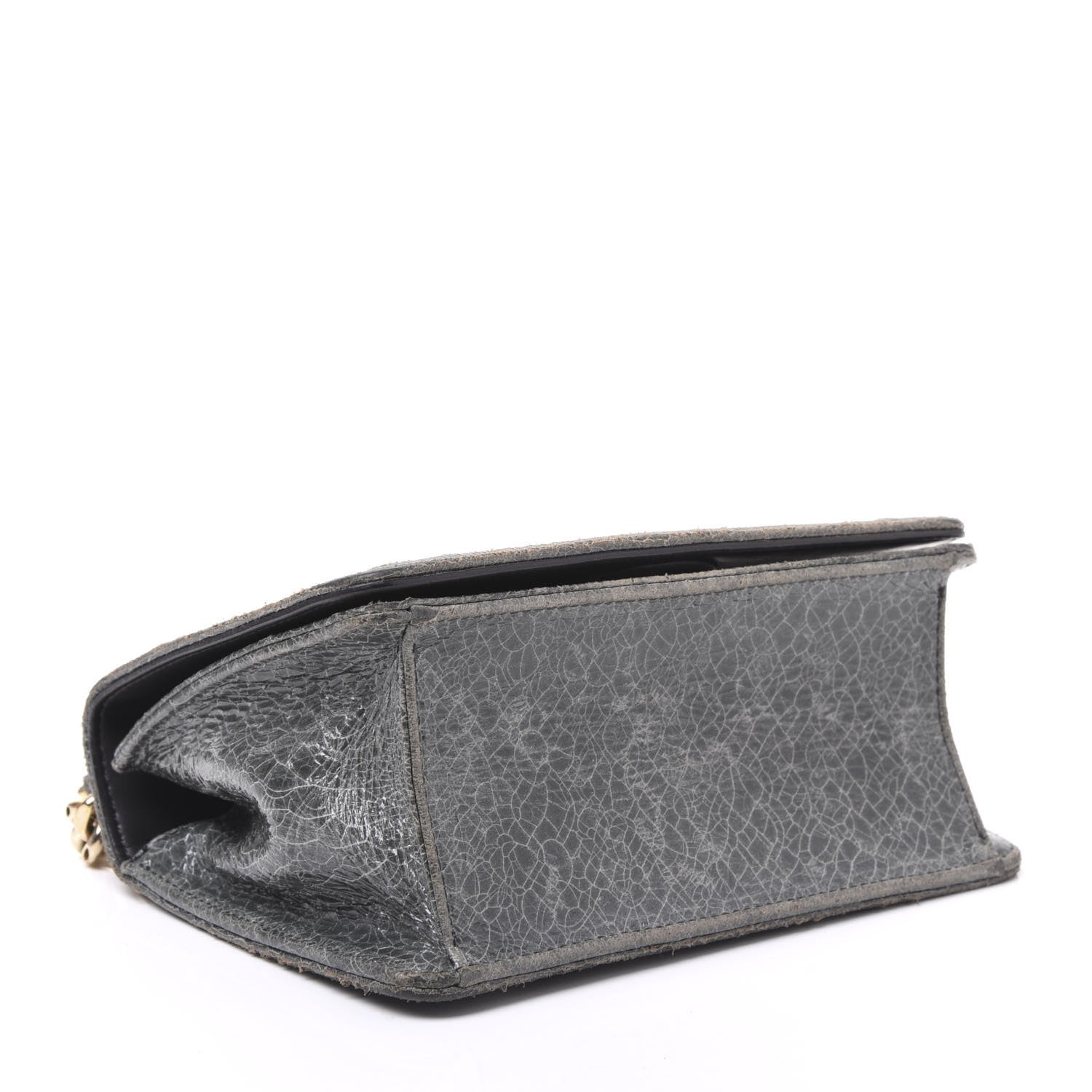 Christian Dior Ceramic Effect Deerskin Diorama Club Bag Dark Grey 3 of 11