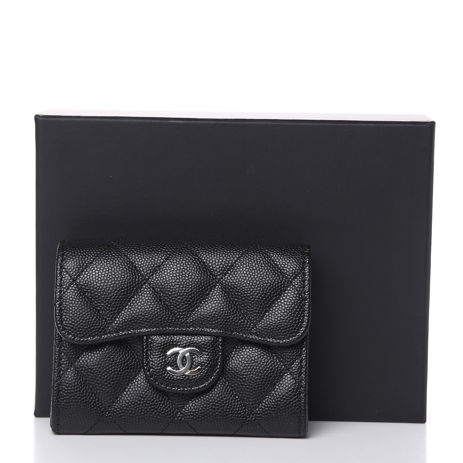 Chanel Caviar Quilted Flap Card Holder Wallet Black 8 of 8