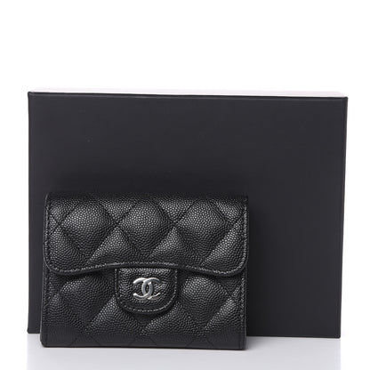 Chanel Caviar Quilted Flap Card Holder Wallet Black 8 of 8