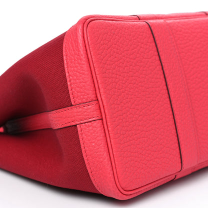 Hermes Toile Militaire Negonda Garden Party 30 TPM Rouge Grenat Bougainvillea 9 of 12