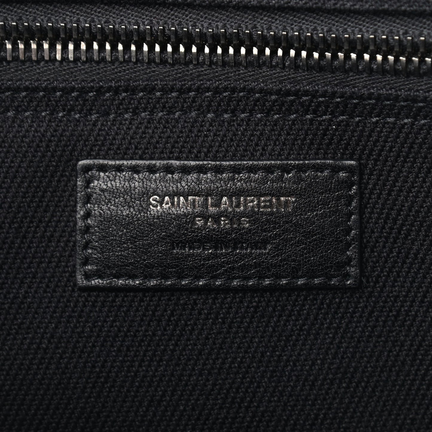 Linen Calfskin Rive Gauche Tote Black