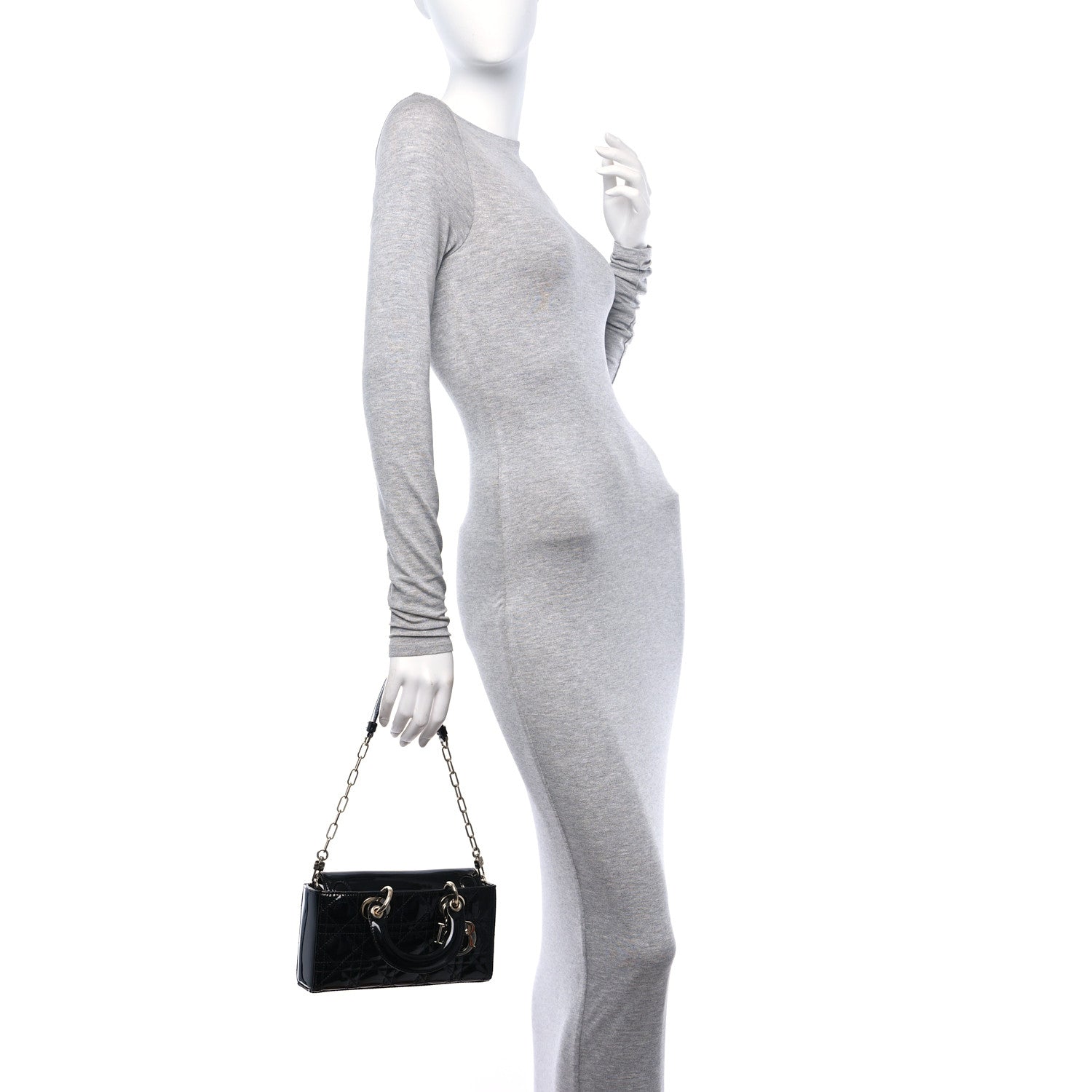 Christian Dior Patent Cannage Small Lady D-Joy Black 2 of 10