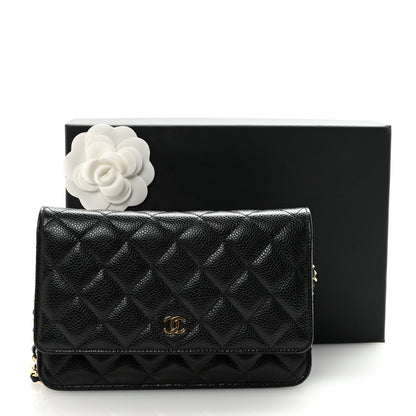 Chanel Caviar Quilted Wallet on Chain WOC Black 12 of 12