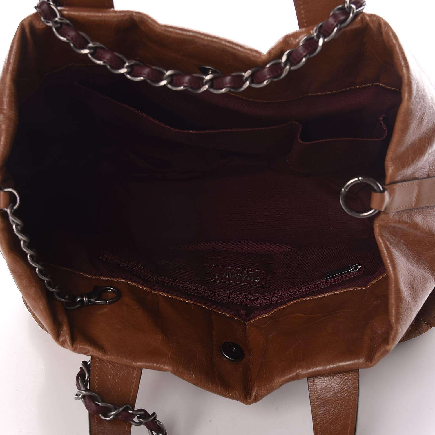 Chanel Iridescent Calfskin Large In The Mix Tote Light Brown 5 of 10