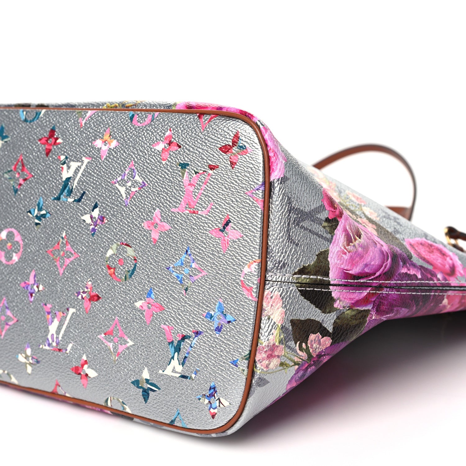 Louis Vuitton Metallic Monogram LV Garden Neverfull MM Silver 10 of 10