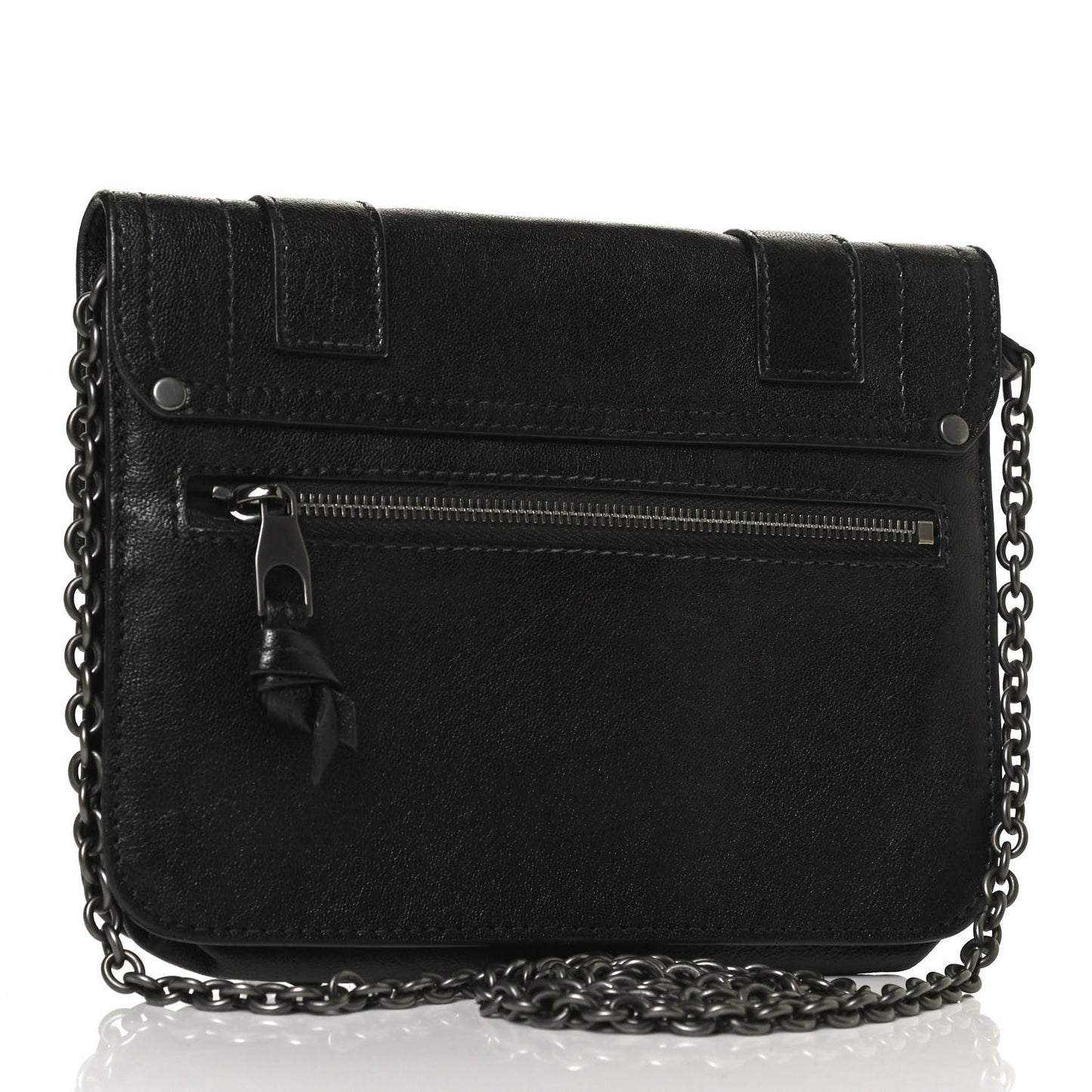 Lambskin PS1 Large Chain Wallet Black