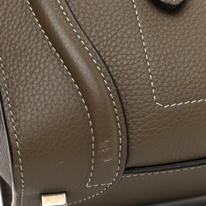 Celine Drummed Calfskin Micro Luggage Souris 11 of 12
