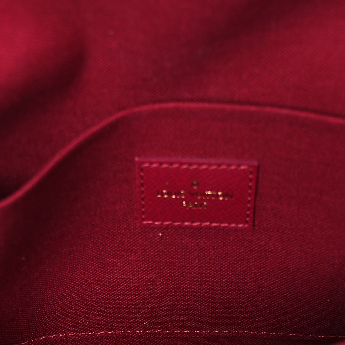 Monogram Pochette Felicie Chain Wallet Fuchsia