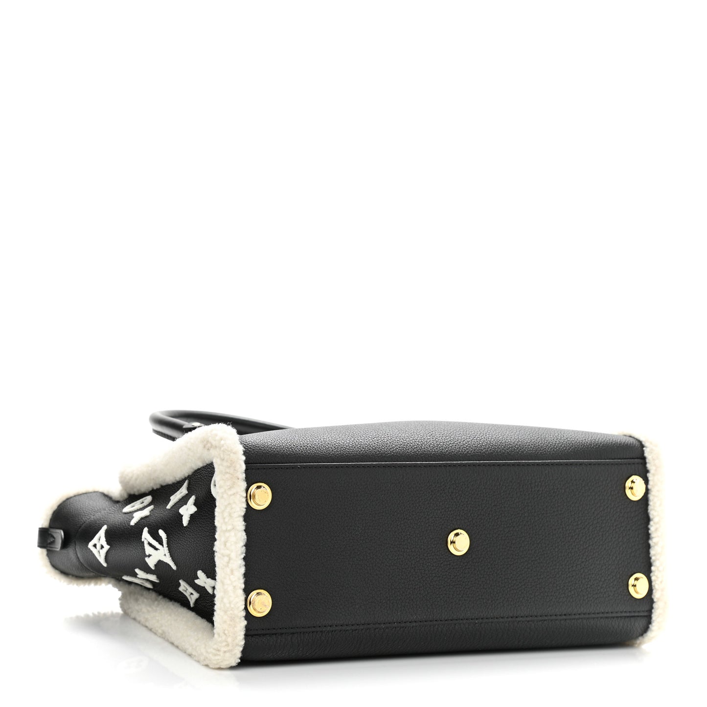 Grained Calfskin Shearling On My Side MM Black