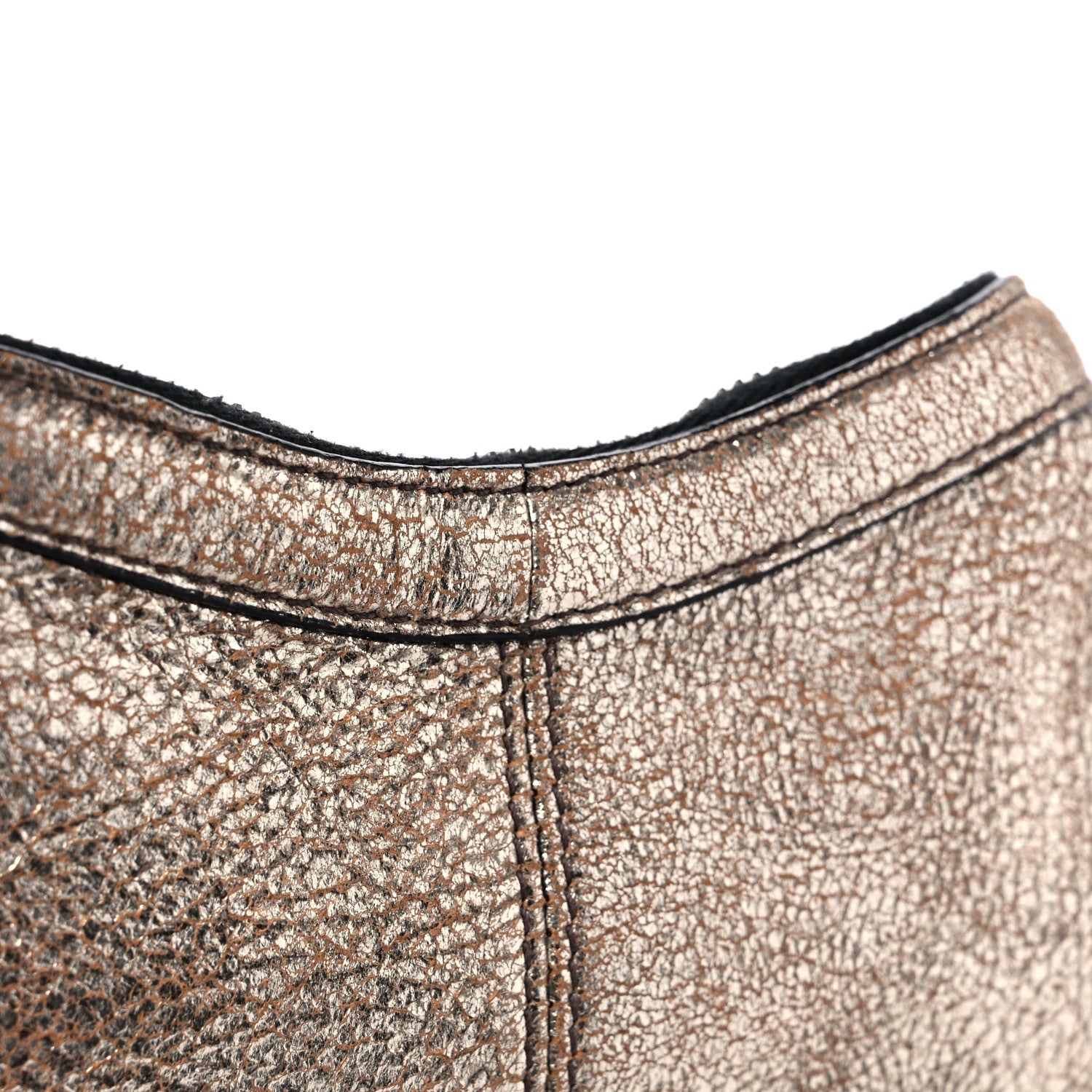 Alexander McQueen Metallic Crackled Lambskin De Manta Clutch Gold 12 of 13