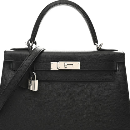 Hermes Epsom Kelly Sellier 28 Black 8 of 11