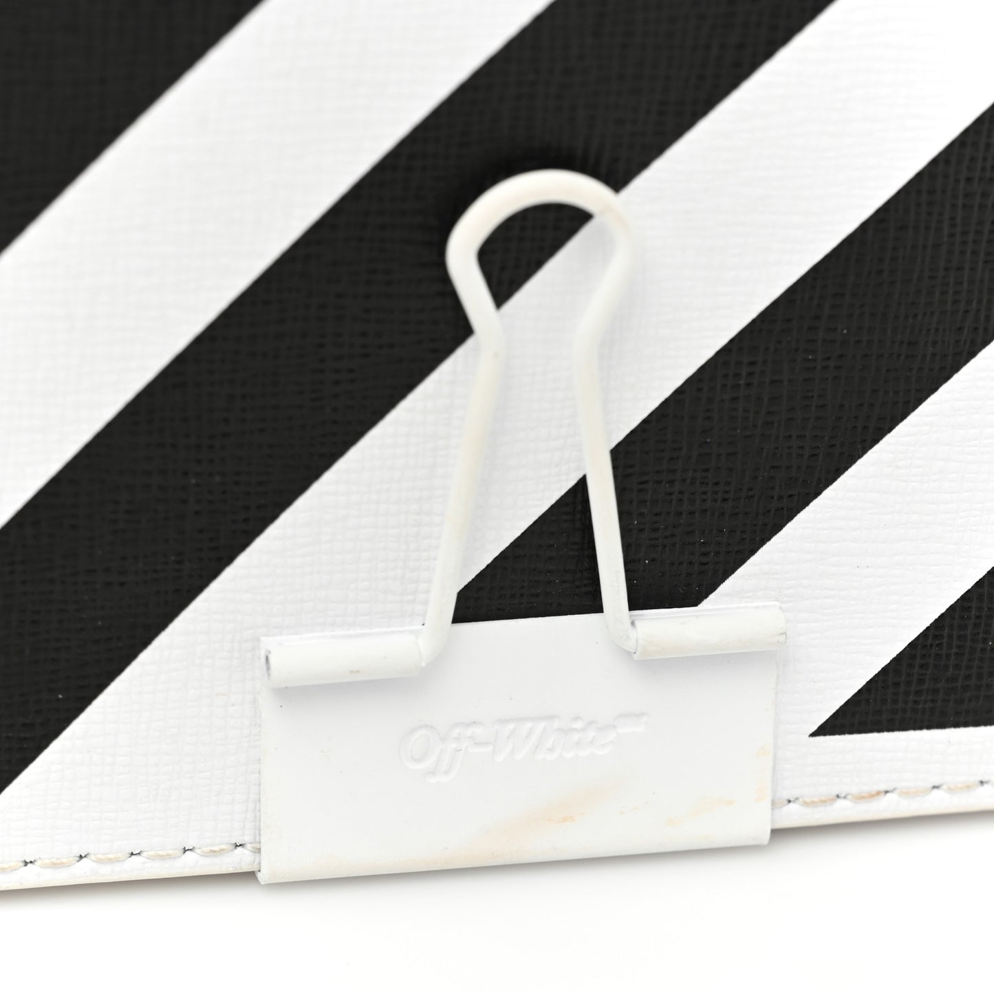 Calfskin Diag Flap Bag White Black