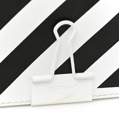 Off-White Calfskin Diag Flap Bag White Black 11 of 15