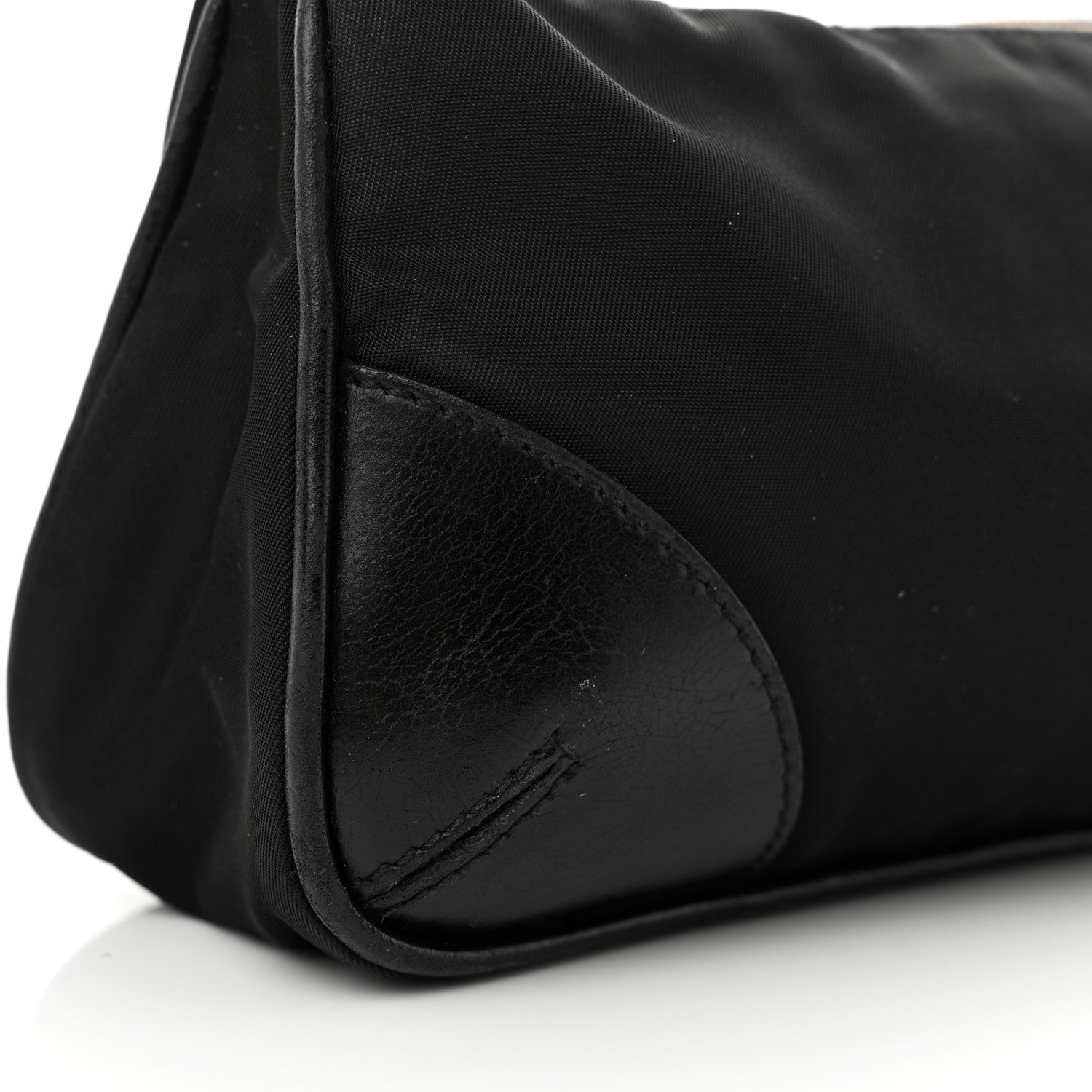 Prada Tessuto Light Nylon Soft Calf Shoulder Bag Black 11 of 14