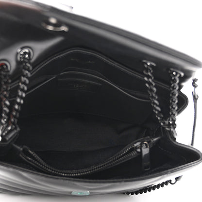 Saint Laurent Calfskin Y Quilted Monogram Monochrome Small Loulou Chain Satchel Black 5 of 11
