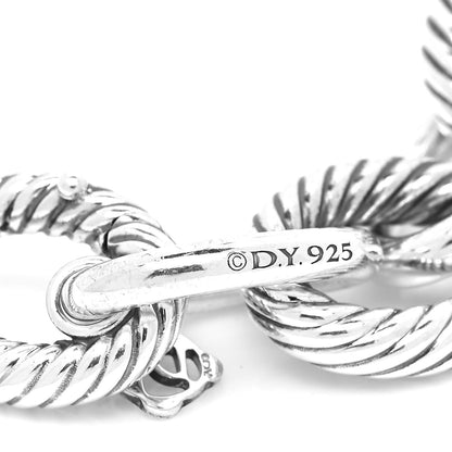 David Yurman Sterling Silver 18K Yellow Gold 19mm Extra Large Oval Link Bracelet 5 of 5