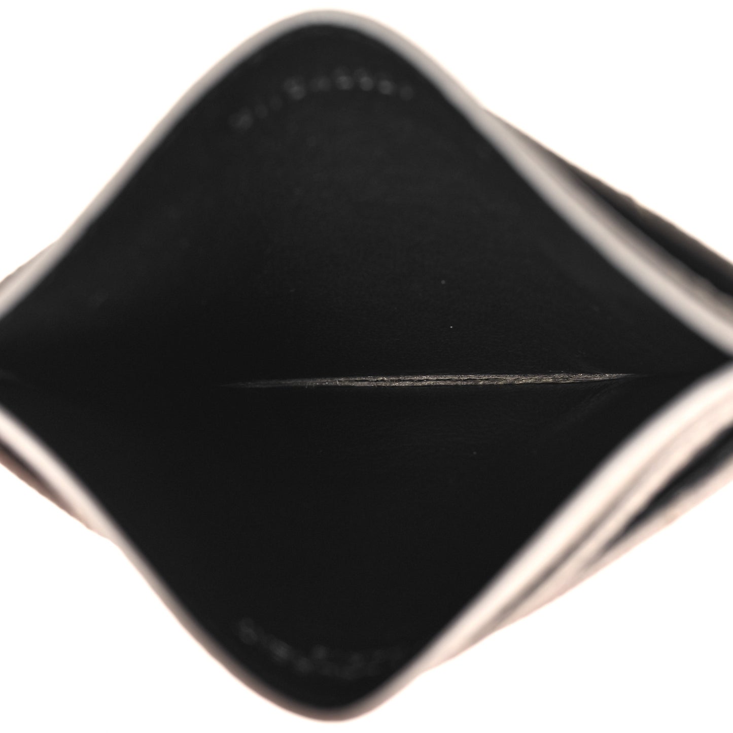 Grain De Poudre Matelasse Chevron Monogram Credit Card Case Granite