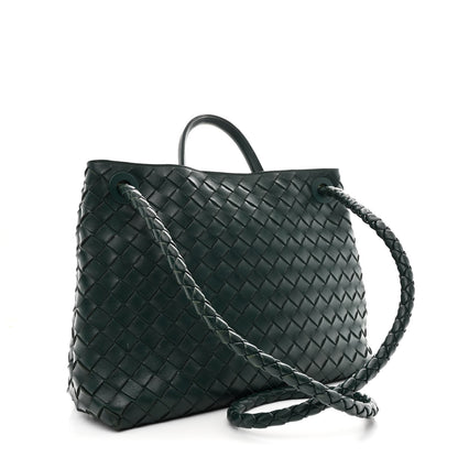 Bottega Veneta Nappa Intrecciato Medium Andiamo Shoulder Bag Emerald Green 3 of 9