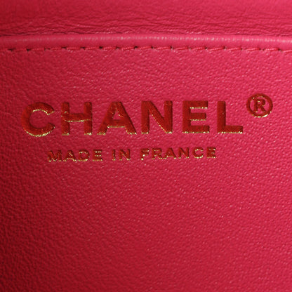 Chanel Lambskin Quilted Mini Rectangular Flap Fuchsia 6 of 8
