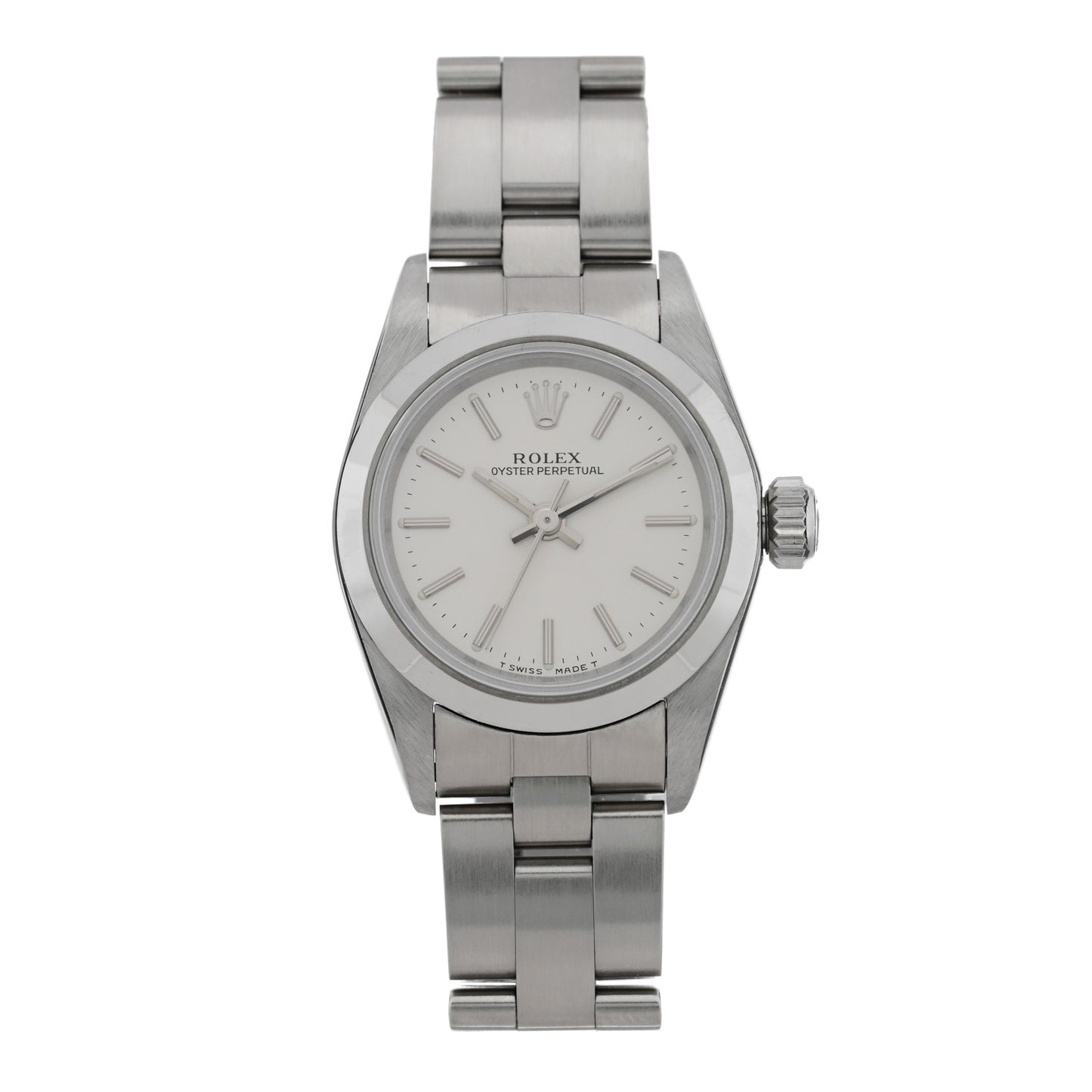 Stainless Steel 24mm Oyster Perpetual Watch Silver 67180