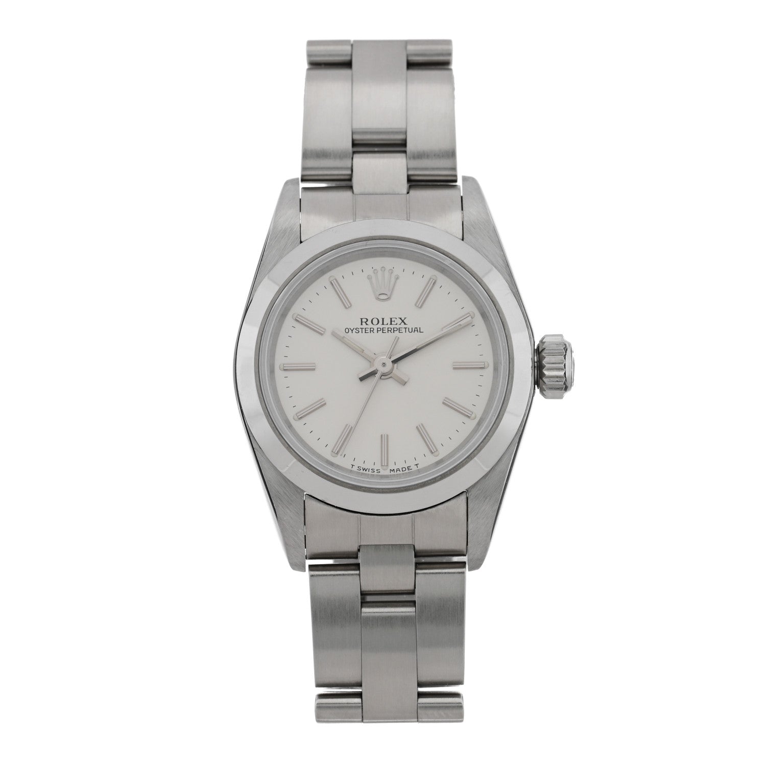 Rolex Stainless Steel 24mm Oyster Perpetual Watch Silver 67180 1 of 5