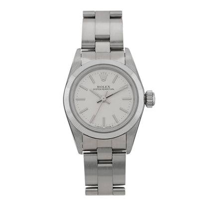 Rolex Stainless Steel 24mm Oyster Perpetual Watch Silver 67180 1 of 5