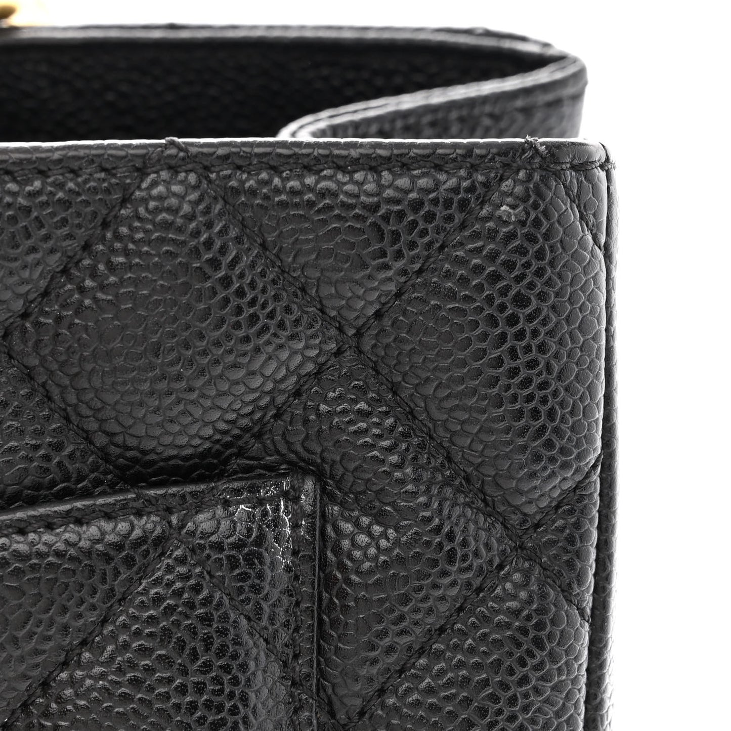 Caviar Quilted Grand Shopping Tote GST Black