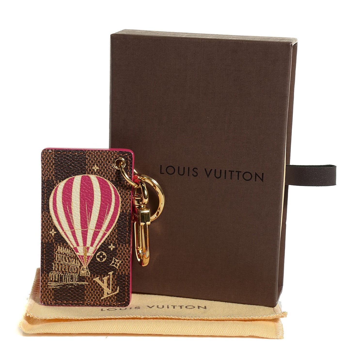 Damier Ebene Illustre Air Balloon Bag Charm Grenade