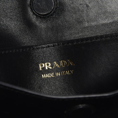 Prada Saffiano Cuir Medium Double Bag Cannella Black 7 of 10