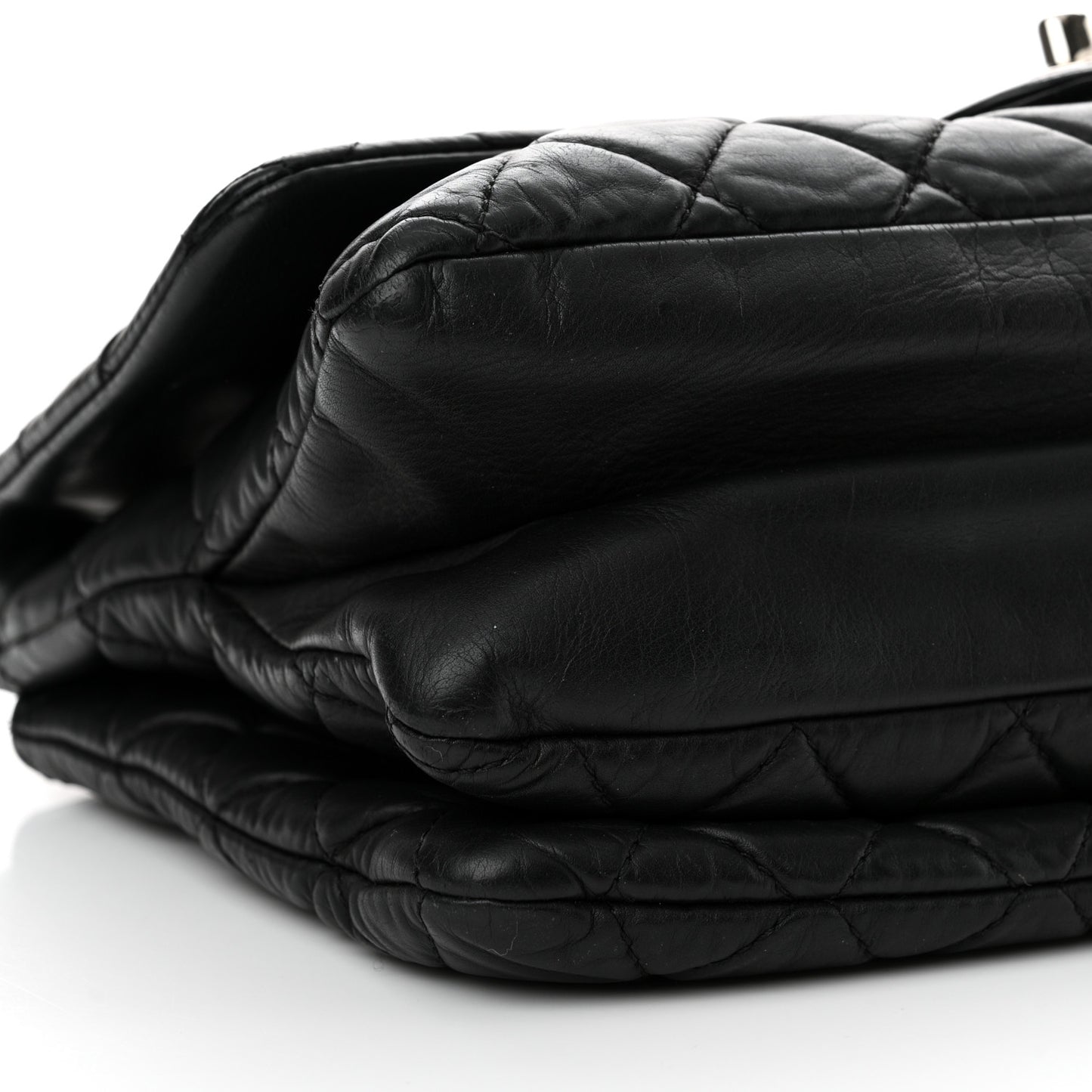 Lambskin Quilted Jumbo Chanel 3 Flap Black